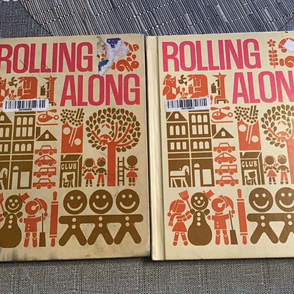 Two Vintage Children's Open Highways 1967 Readers, Rolling Along--Homeschool